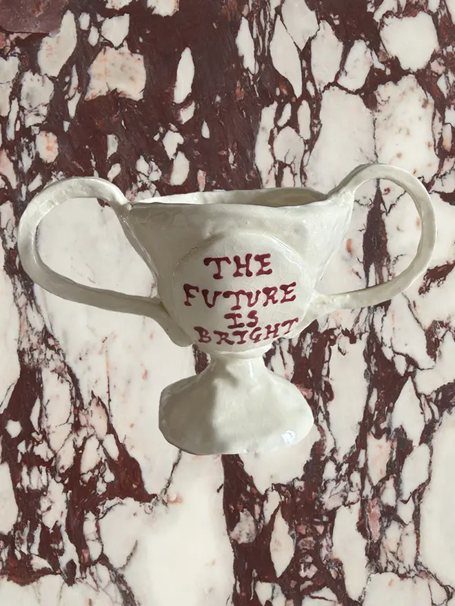The Future Is Bright Mini Ceramic Trophy
