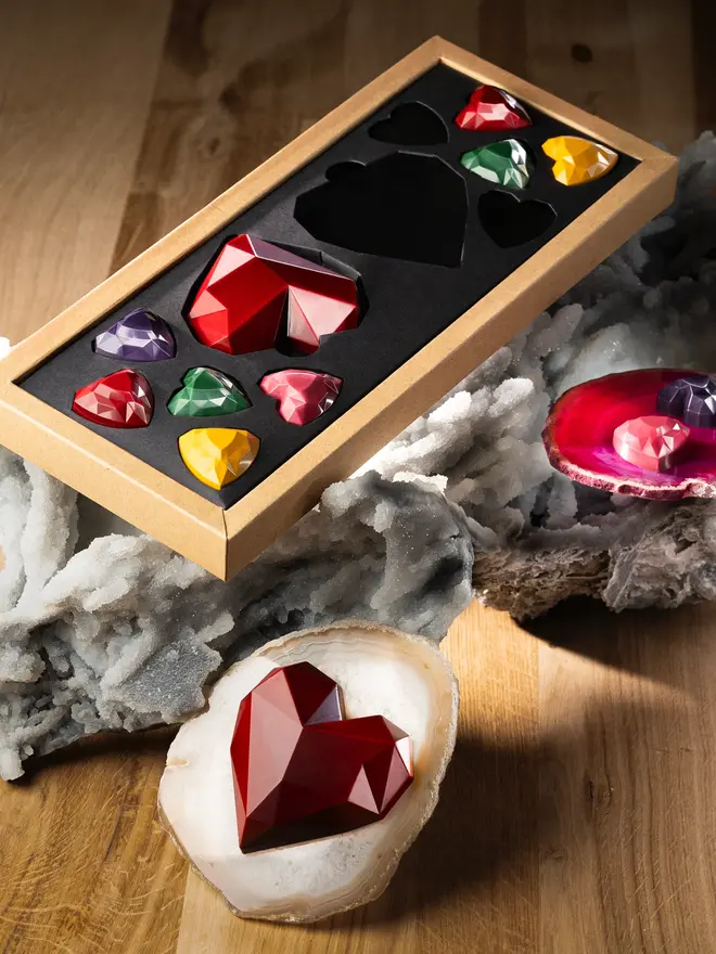 12 chocolate heart box