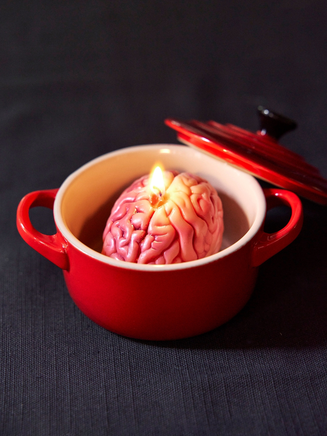 Brain on fire candle