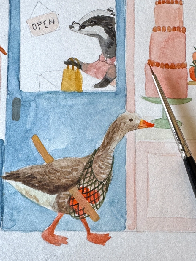 An illustration of a goose