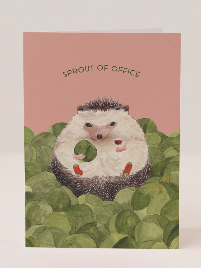 Sprout of office card standing