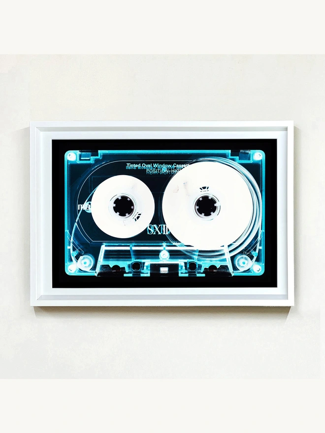 Heidler and Heeps Tape Collection Tinted Oval Window Cassette Pop Art Print Framed in White