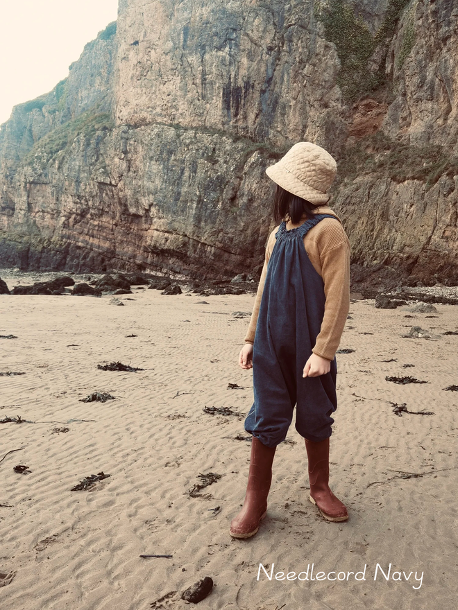 Kids' Organic Cotton Corduroy Dungarees