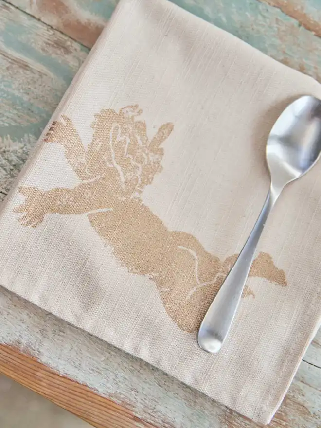 Christmas Gold Cherub Napkins