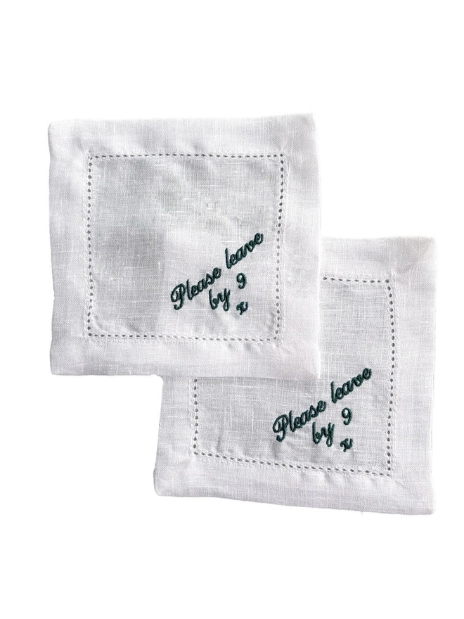 Personalised Minimalistic Custom Fabric Towel Set (Set Of 2)