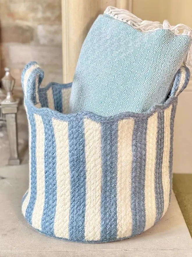 Lifestyle shot - Dusty Blue XL  Basket 