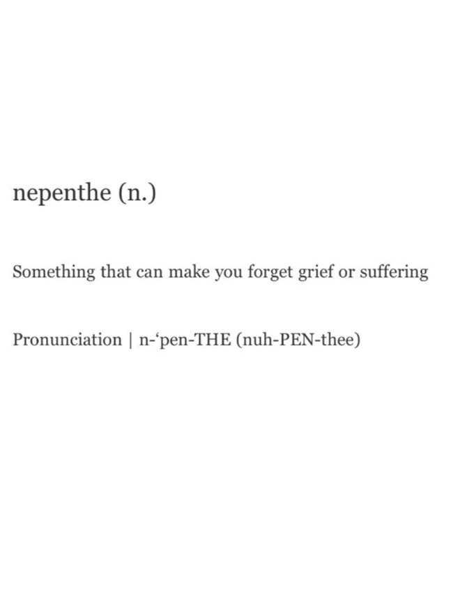 definition of the word 'Nepenthe'