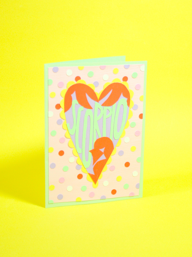 Handmade Star Sign Zodiac Collaged Cards Scorpio