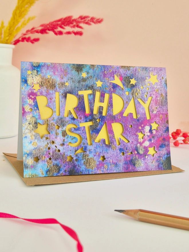 Birthday Star card