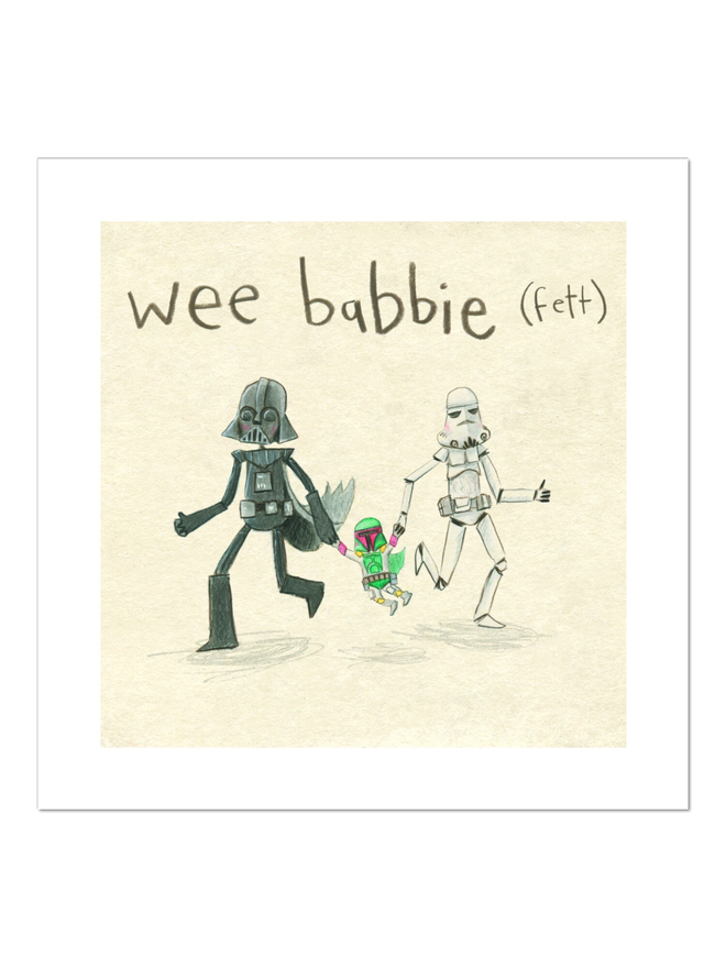 wee babbie darth vader storm trooper print