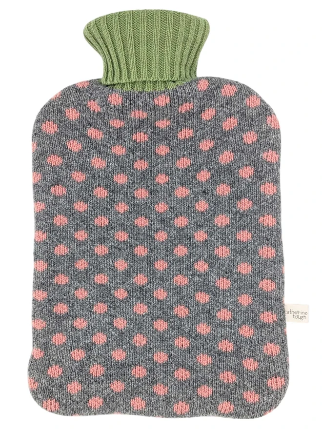 pink spot  hot water bottle cover