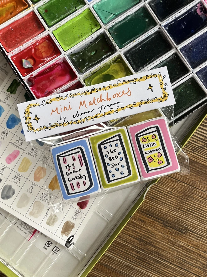 favourite book matchboxes personalised book cover