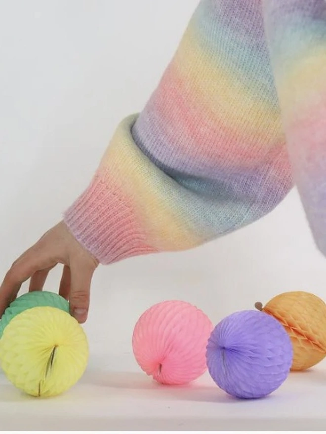 Honeycomb Ball Pastel (Set Of 6)