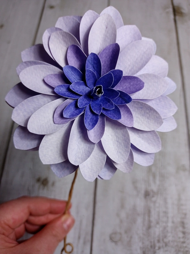 lilac dahlia handmade flower