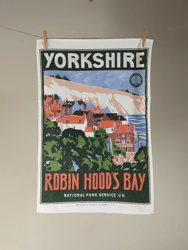 Visit Robin Hood's Bay Tea Towel