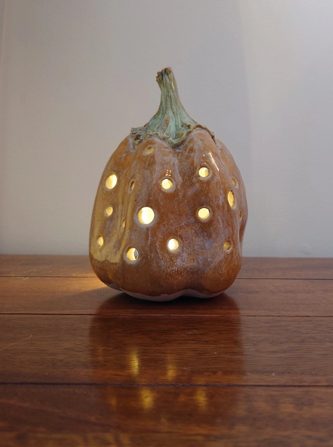 Pumpkin Tea Light Candle Lantern Halloween Decor