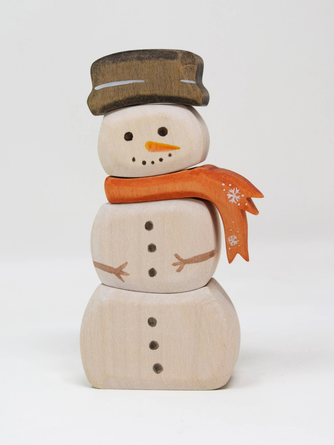Snowman wooden Christmas toy