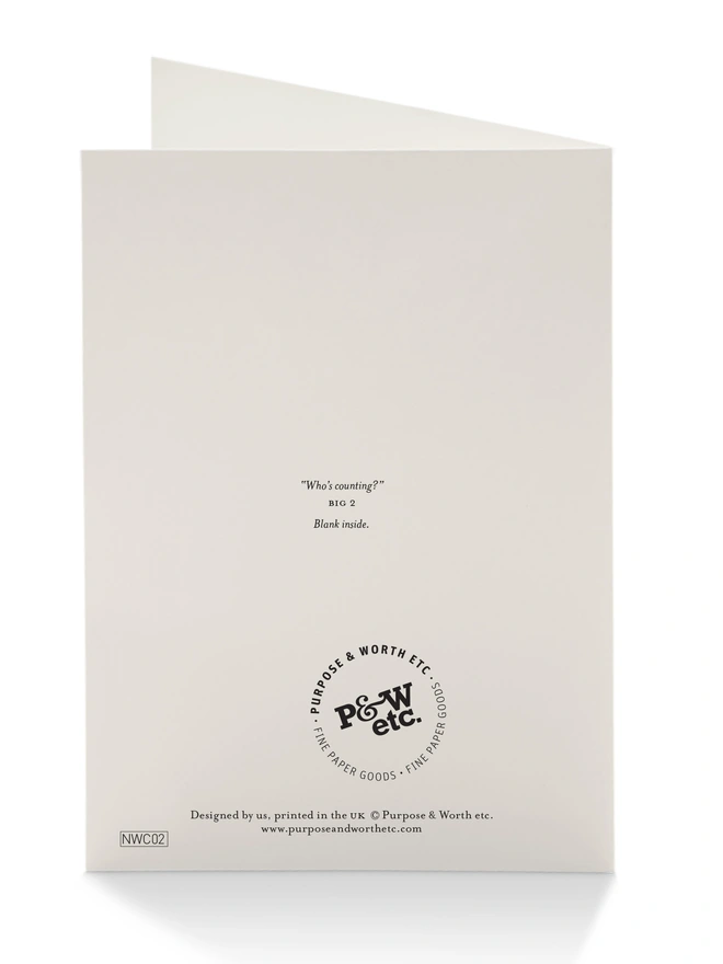 2nd Birthday Candle Card Back