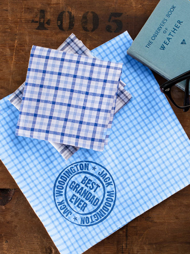 personalised cotton handkerchiefs