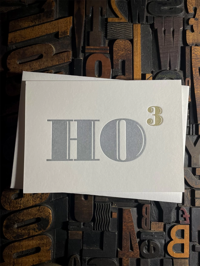 Ho x 3 | Christmas Letterpress Card