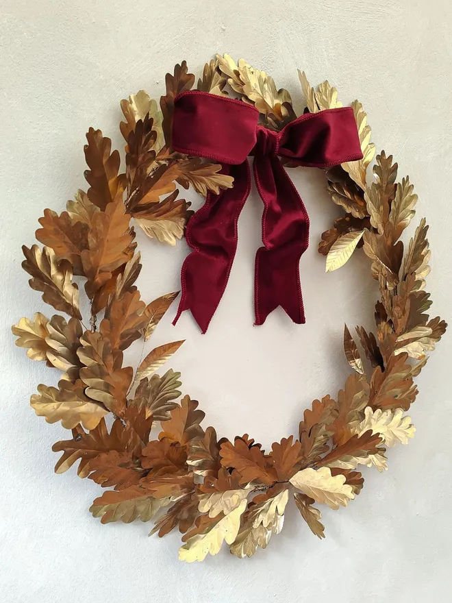 Brass Irish Oak Wreath