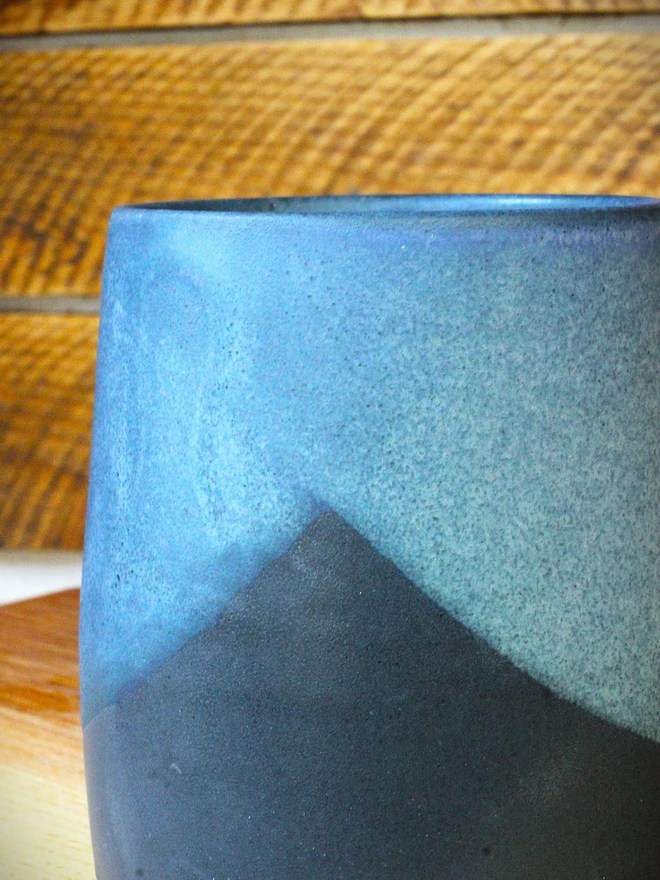 matte grey mug with black bottom