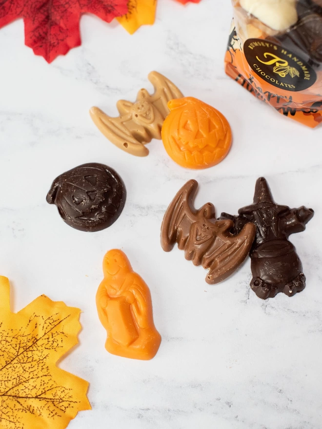 Assorted halloween chocolate shapes