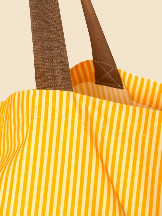 Emma Paton Yellow Striped Contents Bag