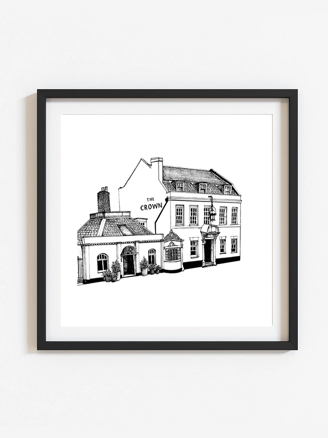 The Crown St Margarets Print