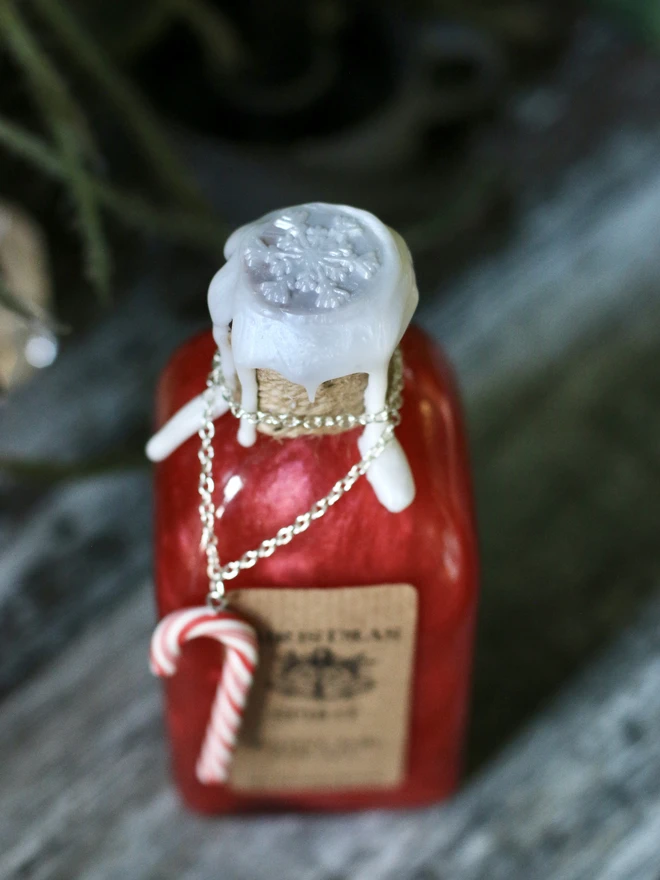 Christmas spirit potion bottle