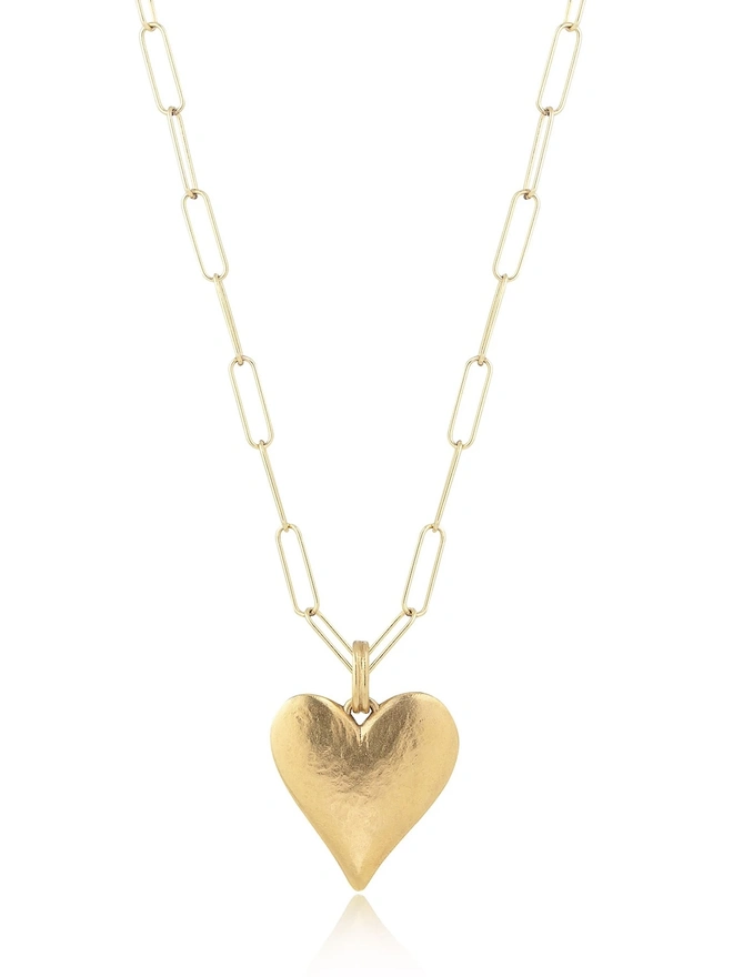 XL Gold Joyas Heart Necklace