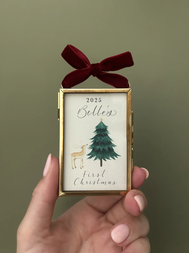 Personalised 2025 Baby's First Christmas Christmas Decoration 