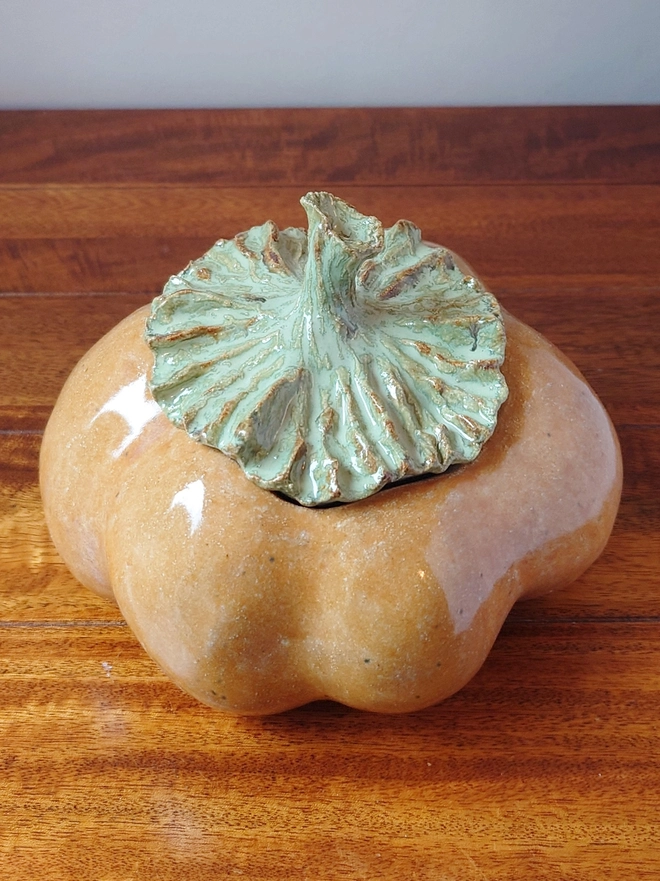 Pumpkin Jar Lidded Pot Halloween Decor