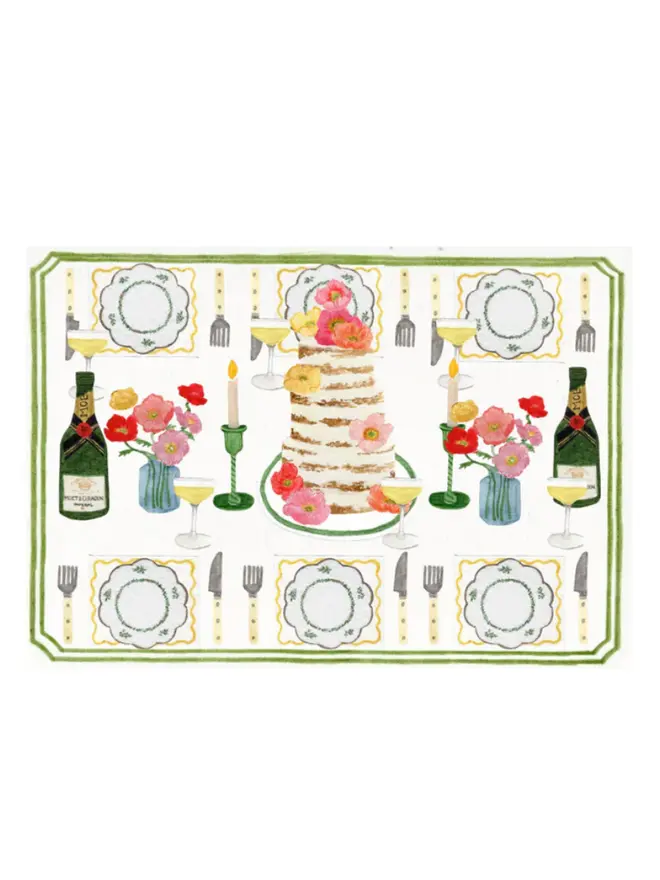 Wedding Day Green Greeting Card