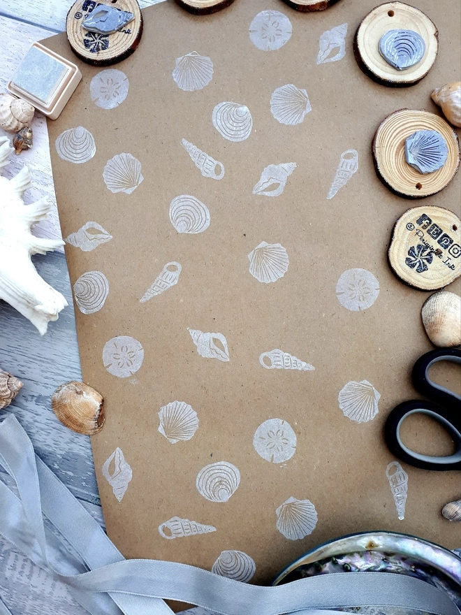 Sea Shell Ink Stamps