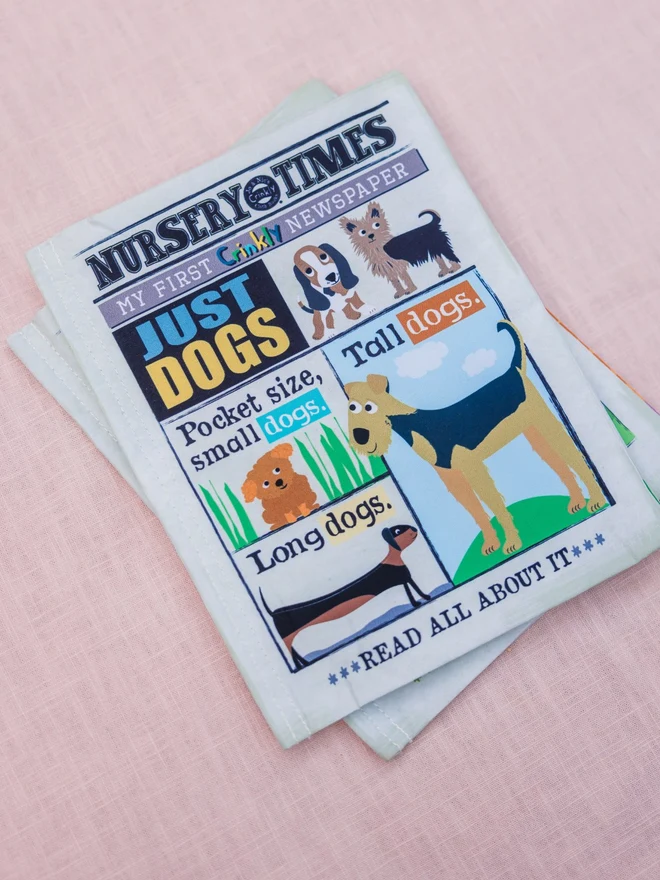 Just Dogs Crinkly Cloth Newspaper