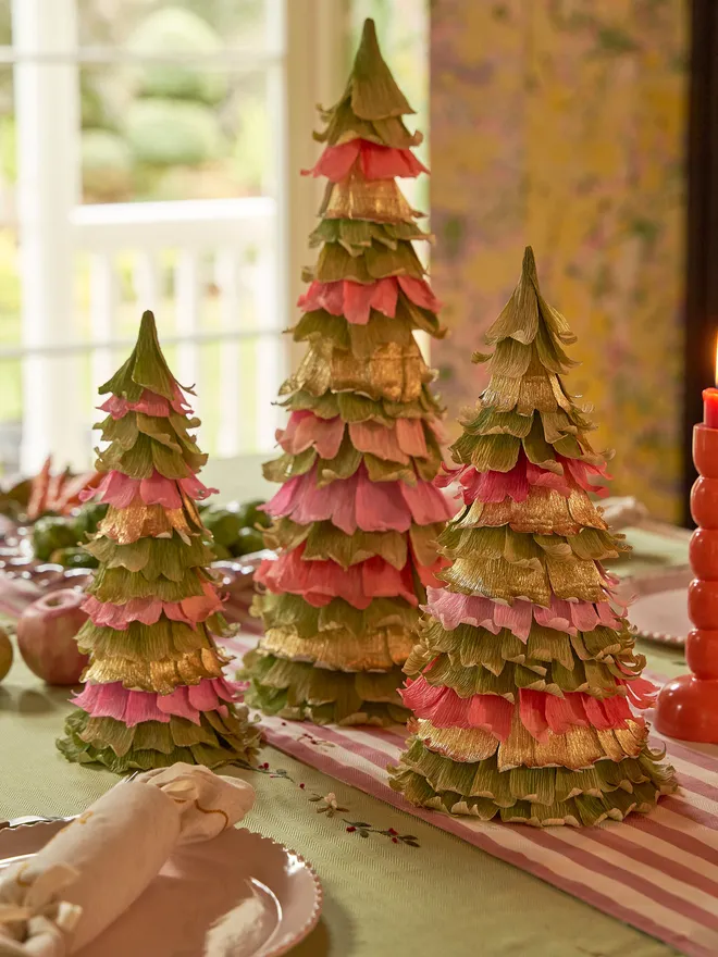 Crepe paper Christmas tree