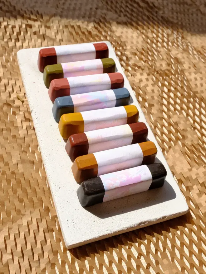 Vegan Earth And Plant Natural Pigment Crayons (Set Of 8)