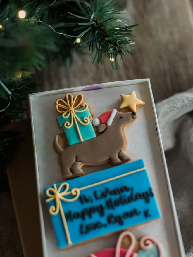 Driving Home For Christmas Personalised Biscuit Gift