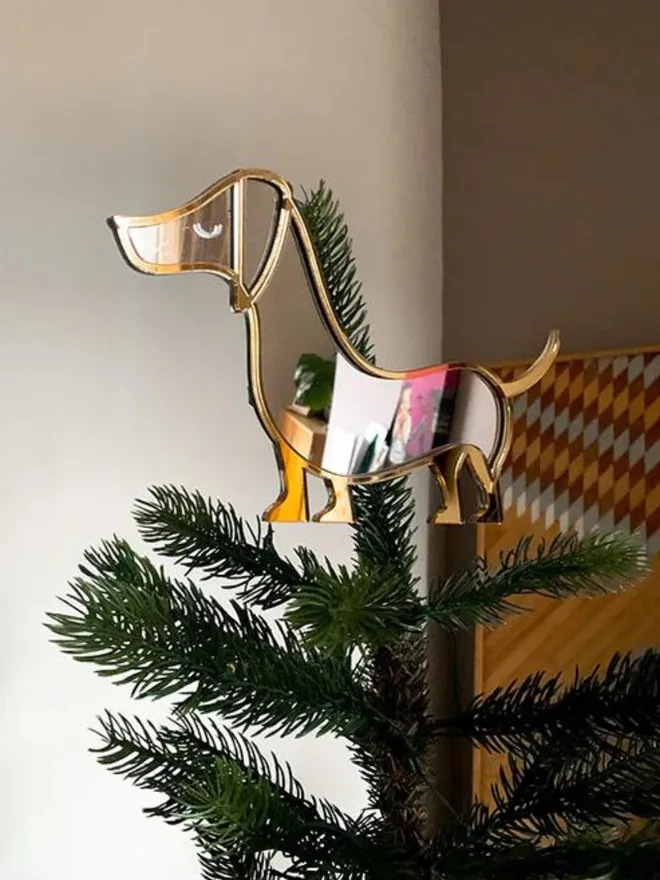 Sausage Dog Christmas Tree Topper