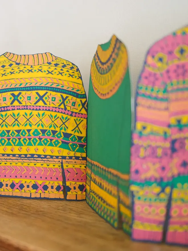 christmas jumper concertina garland