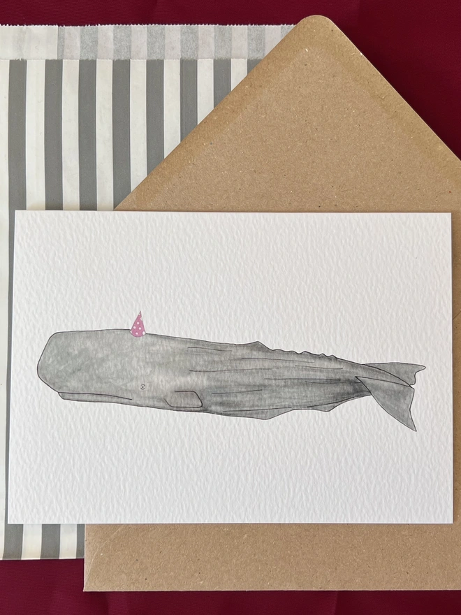 Party Sperm Whale Card