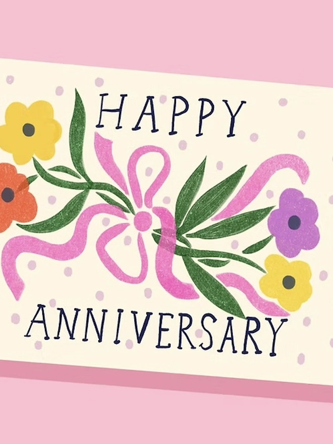 'Happy Anniversary' Posy Card