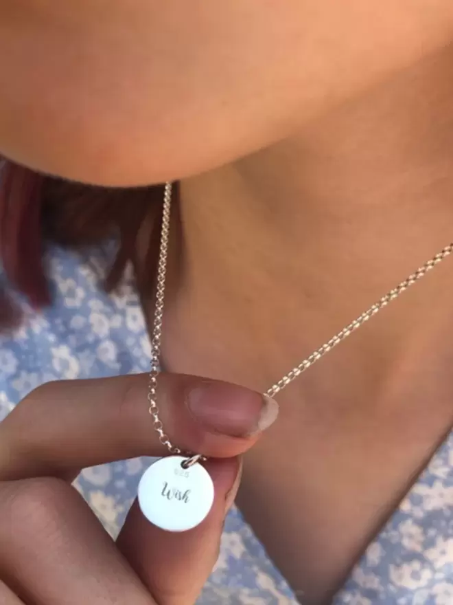 Wish silver necklace kids 