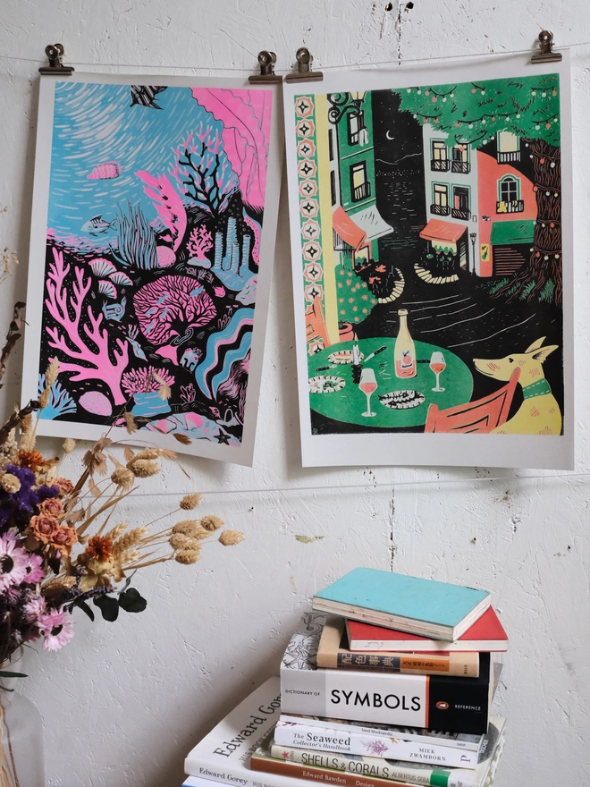 Orange Wine riso print