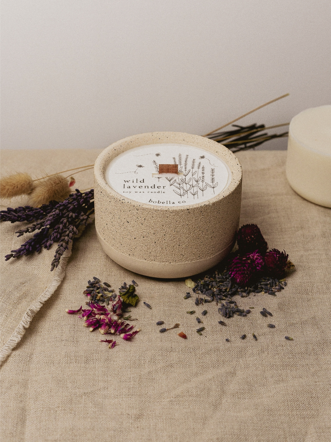 lavender refillable candle