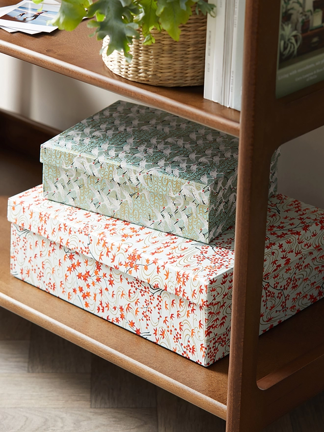Harris and Jones Patterned Storage Boxes