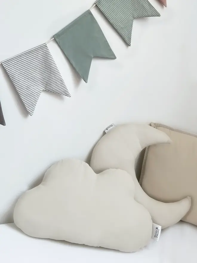 cotton kids star moon cloud cushions