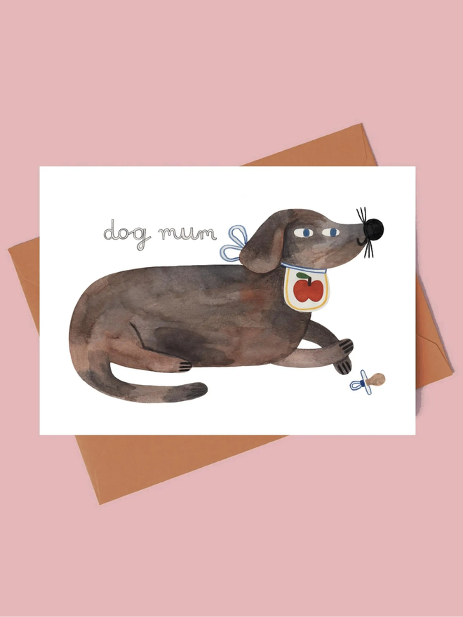'Dog Mum' Illustrated Sausage Dog Card