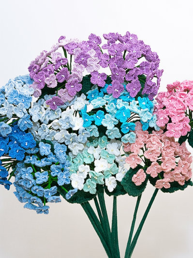 crochet hydrangeas